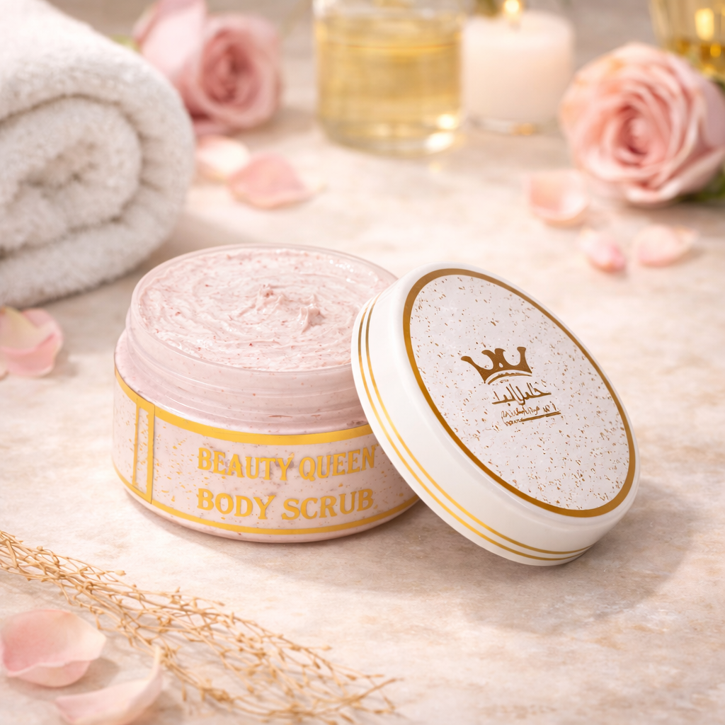 Luxurious French body scrub with exfoliating properties and an elegant fragrance