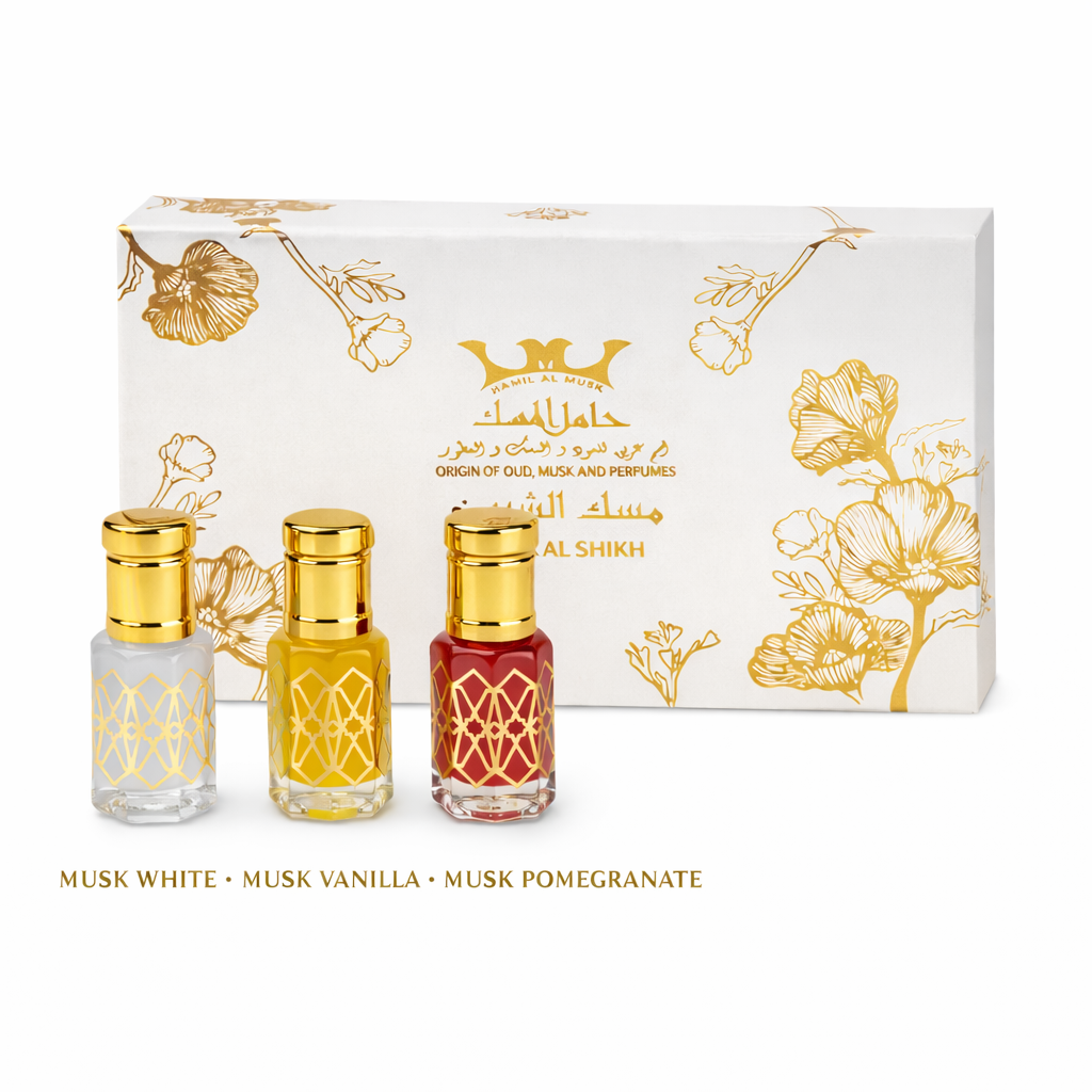 Musk Al Shiukh Set – Granaatappel, Wit en Vanille