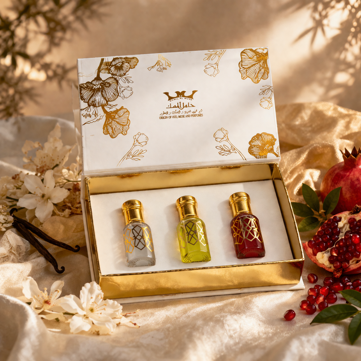 Musk Al Shiukh Set – Pomegranate, White, and Vanilla