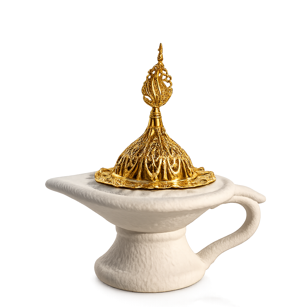 Wit gouden bakhoor brander keramisch luxe design